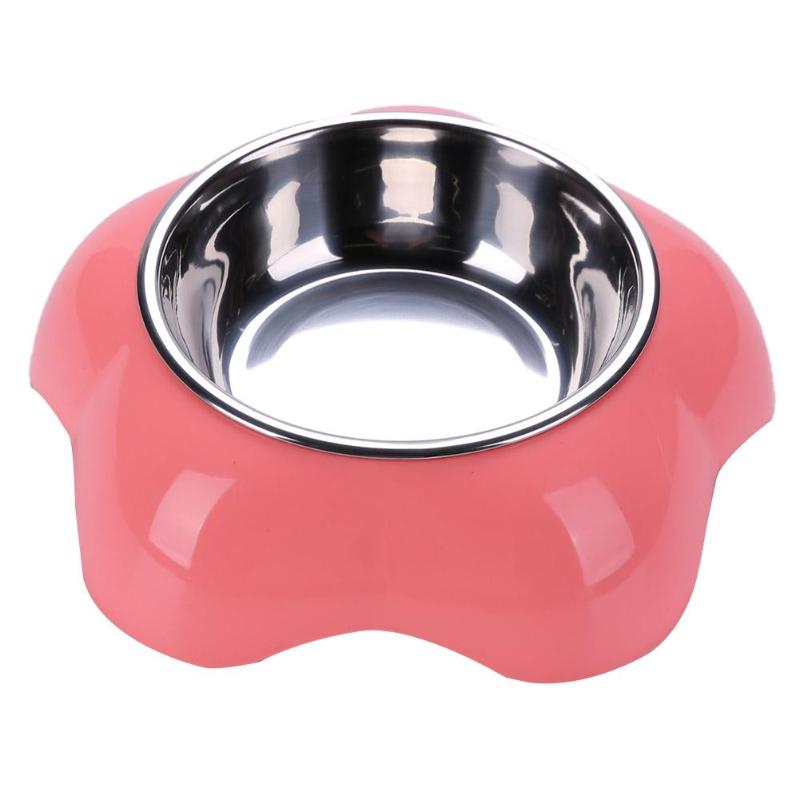 Dog Cat Drinking Bowl Petal Shaped Stainless Steel Portable Security Flower Design Easy to Clean Single Bowl Pet Water Feeder - ebowsos