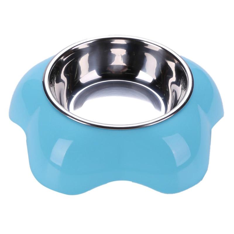 Dog Cat Drinking Bowl Petal Shaped Stainless Steel Portable Security Flower Design Easy to Clean Single Bowl Pet Water Feeder - ebowsos