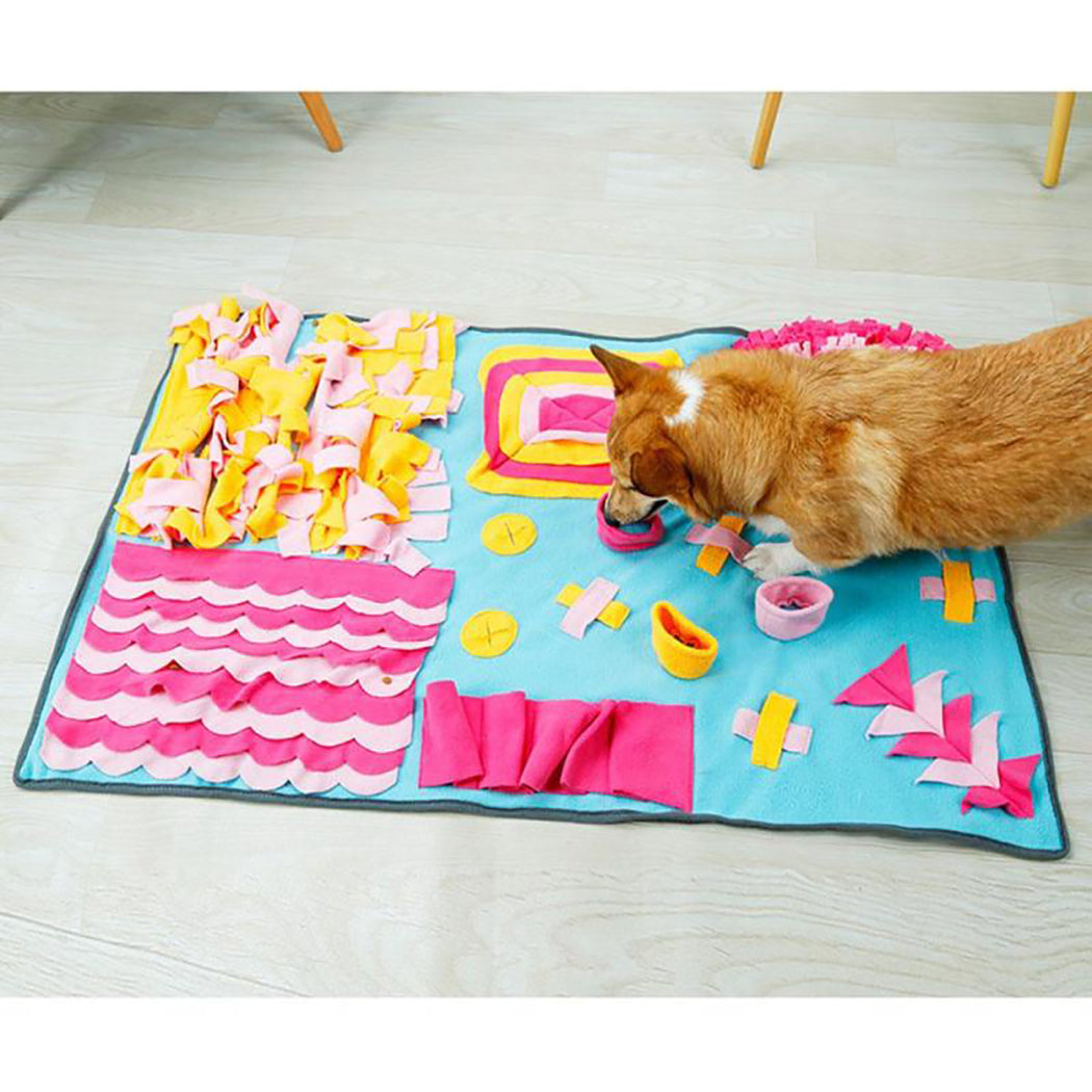 Dog Snuffle Mat Machine Washable Slow Feeding Dogs Cat Food Mats Relieve Stress Pet Activity Training Blanket Big-ebowsos