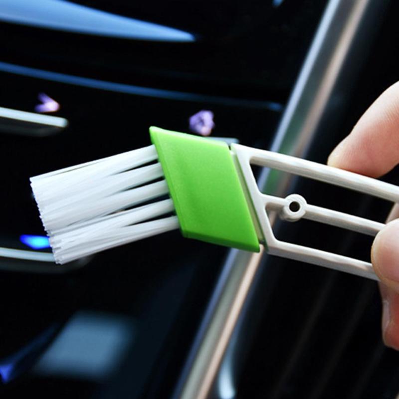 Double Ended Car Air Conditioner Vent Slit Cleaner Brush Instrumentation Dusting Blinds Keyboard Cleaning Brush Car Styling - ebowsos