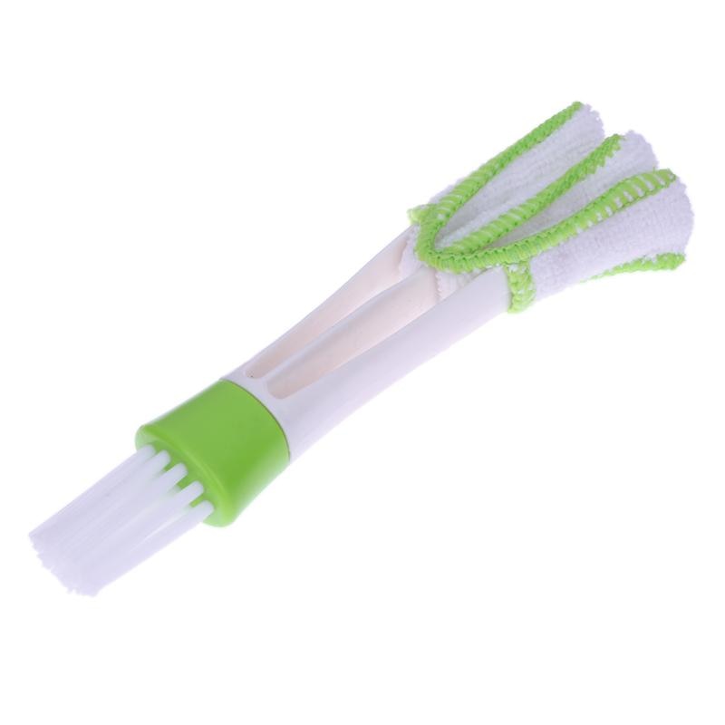 Double Ended Car Cleaning Brush Car Air Vent Slit Cleaner Cleaning Brushes Household Cleaning Tool Brush Dusting Blinds Keyboard - ebowsos