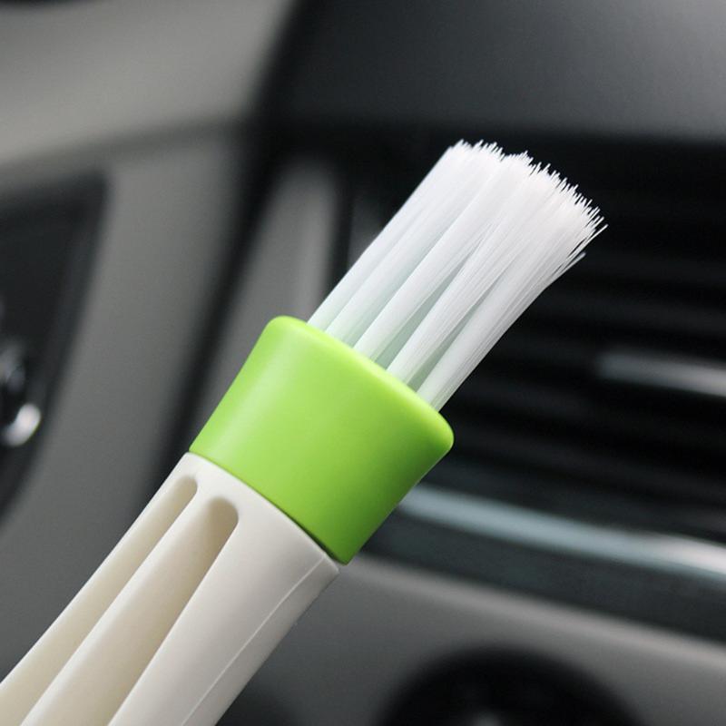 Double Ended Car Cleaning Brush Car Air Vent Slit Cleaner Cleaning Brushes Household Cleaning Tool Brush Dusting Blinds Keyboard - ebowsos