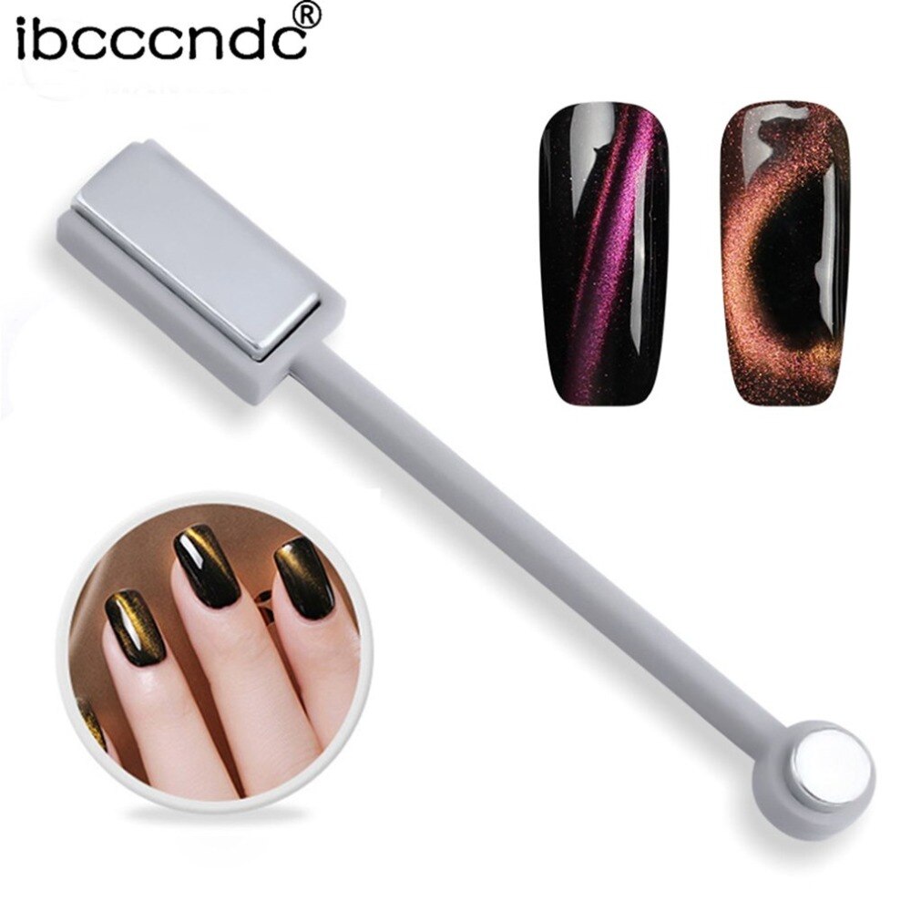 Double Headed Cat Eye Magnet Stick Nail Art Tool for Perfect Cat Eye Effect Use with Magic 3D Magnetic Cat nail care tools - ebowsos