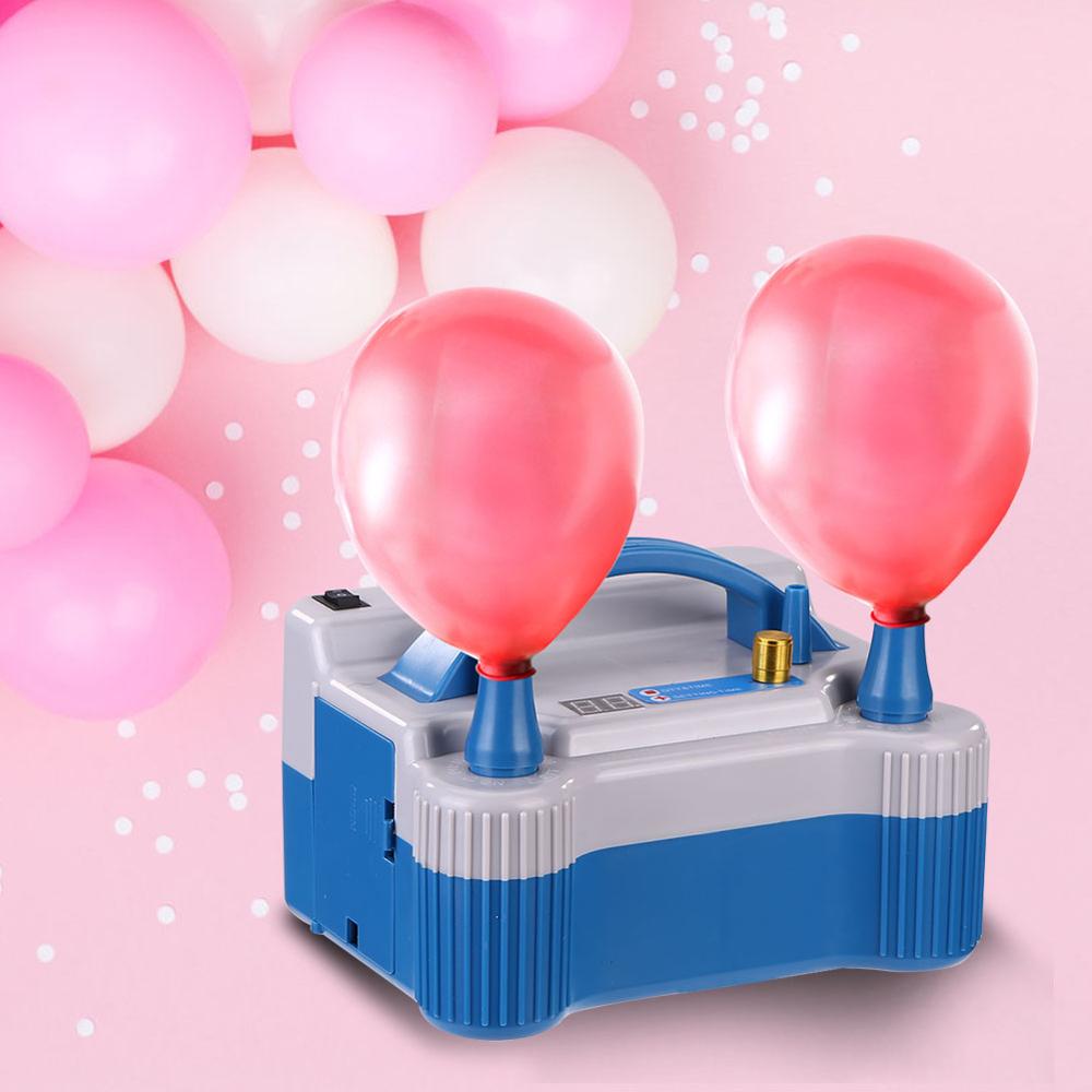 Double Hole Inflatable Electric Air Balloon Pump Inflator Air Blower Pump - ebowsos