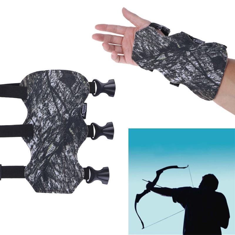 Double-sided Arm Guard 3 Strap Camouflage Sports Safety Shooting Archery Arm Protection Guard Wrist Arm Warmers-ebowsos