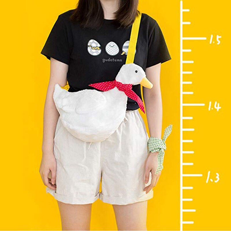 Duck Bag Cute Duck Bag Plush 39cm Mini Bag Stuffed Animal Anime Cartoon Little Girl Bags Toddler Purse Kids Shoulder Toys - ebowsos