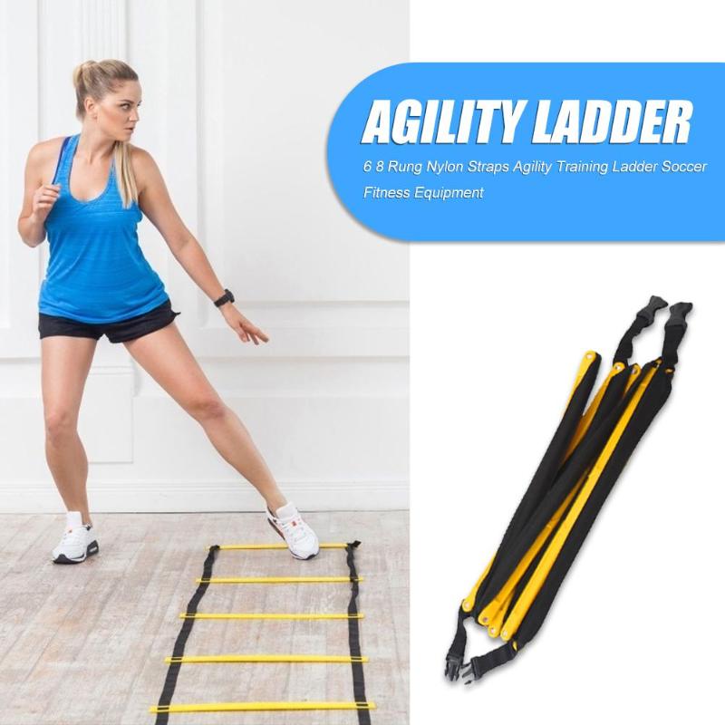 Durable Agility Ladder Wear-resistant 6 8 Rung Agility Ladder Soccer Speed Ladder Training Stairs Fitness Equipment-ebowsos