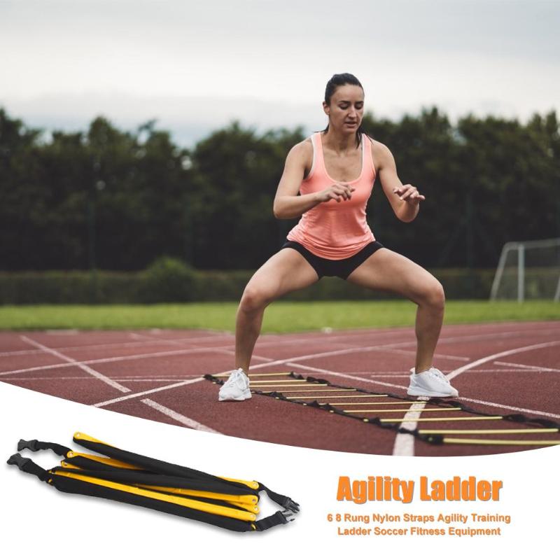 Durable Agility Ladder Wear-resistant 6 8 Rung Agility Ladder Soccer Speed Ladder Training Stairs Fitness Equipment-ebowsos