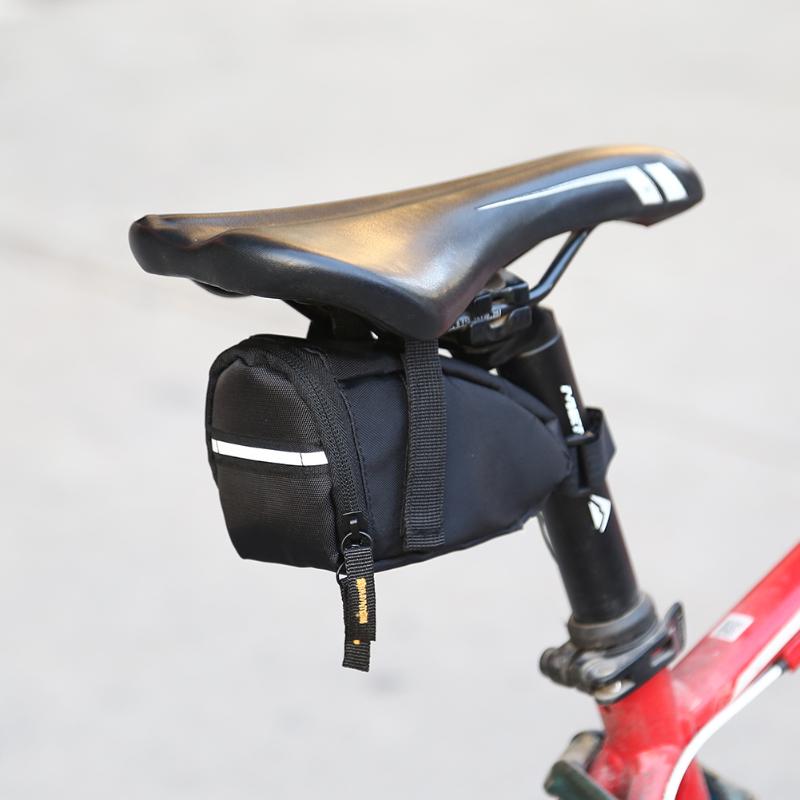 Durable Bicycle Bags Delicate Design 1L Rainproof MTB Road Bike Saddle Bag Bicycle Seatpost Rear Tail Storage Pouch-ebowsos