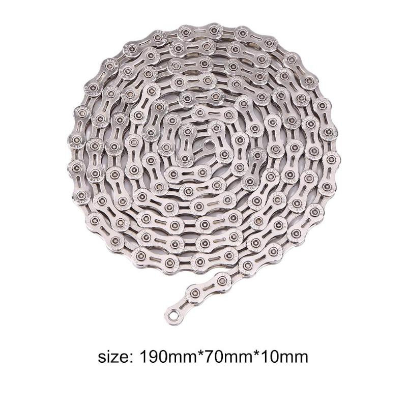 Durable Bicycle Chains Delicate Design Bicycle Chain 10 Speed Half Hollow 116 Links MTB Bike Chain Cycling Accessories-ebowsos