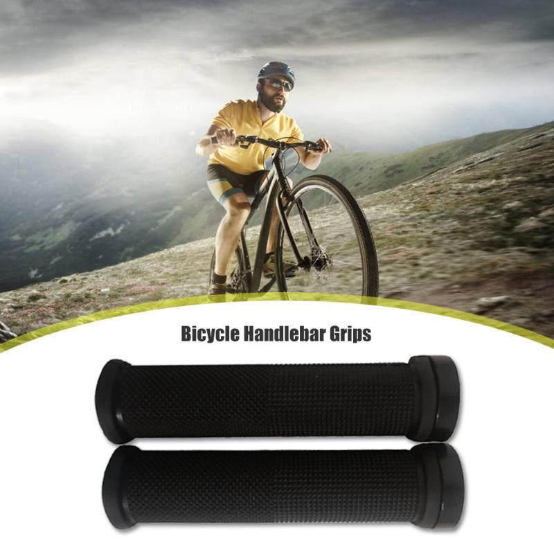 Durable Bicycle Grips Wear-resistant 1 Pair MTB Mountain Bike Handlebar Grips Anti-Slip Rubber Bicycle Lock on Grips-ebowsos