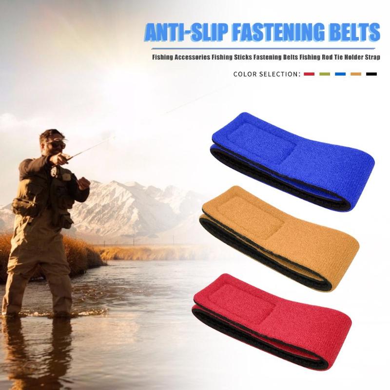 Durable Fastening Strap Belt Delicate Design Fishing Accessories Fishing Sticks Fastening Belts Fishing Rod Tie Holder Strap-ebowsos