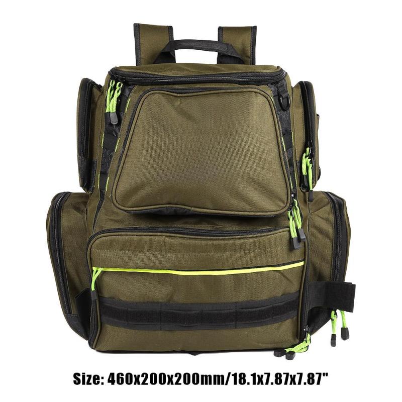 Durable Fishing Backpack Easy to Carry Multifunction Backpack 25L Large Capacity Outdoor Fishing Tackle Accessories Bag-ebowsos