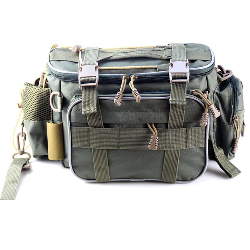 Durable Fishing Bags Delicate Design Portable Shoulder Messenger Bags Multifunction Fishing Bag Fishing Tackle Packs-ebowsos