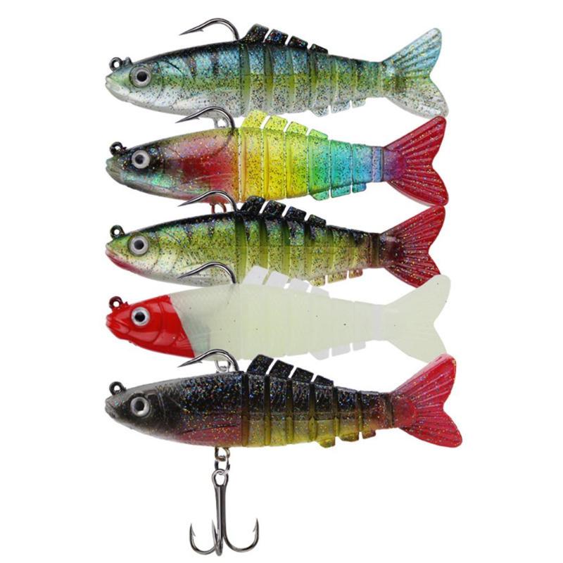 Durable Fishing Lures Multi-function 9cm 18g Multi Jointed Fishing Lures 8 Segments Soft Artificial Fishing Baits-ebowsos