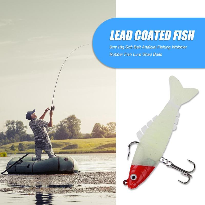 Durable Fishing Lures Multi-function 9cm 18g Multi Jointed Fishing Lures 8 Segments Soft Artificial Fishing Baits-ebowsos