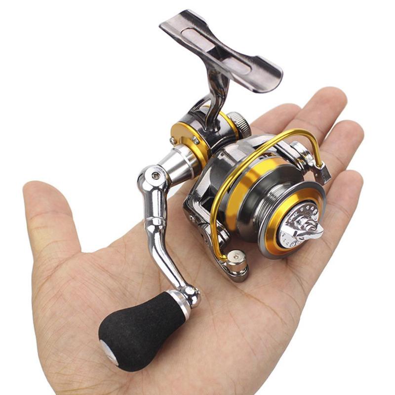 Durable Fishing Reels Delicate Design Mini All Metal Spinning Reel 5.0:1 5kg Max Drag Spinning Reel Ice Fishing Tackle-ebowsos