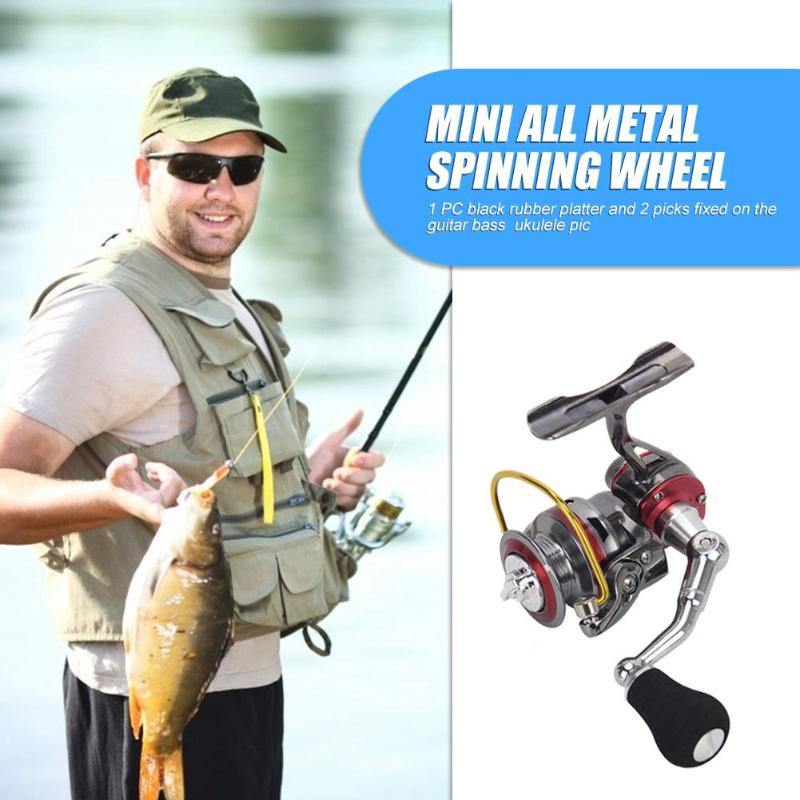 Durable Fishing Reels Delicate Design Mini All Metal Spinning Reel 5.0:1 5kg Max Drag Spinning Reel Ice Fishing Tackle-ebowsos