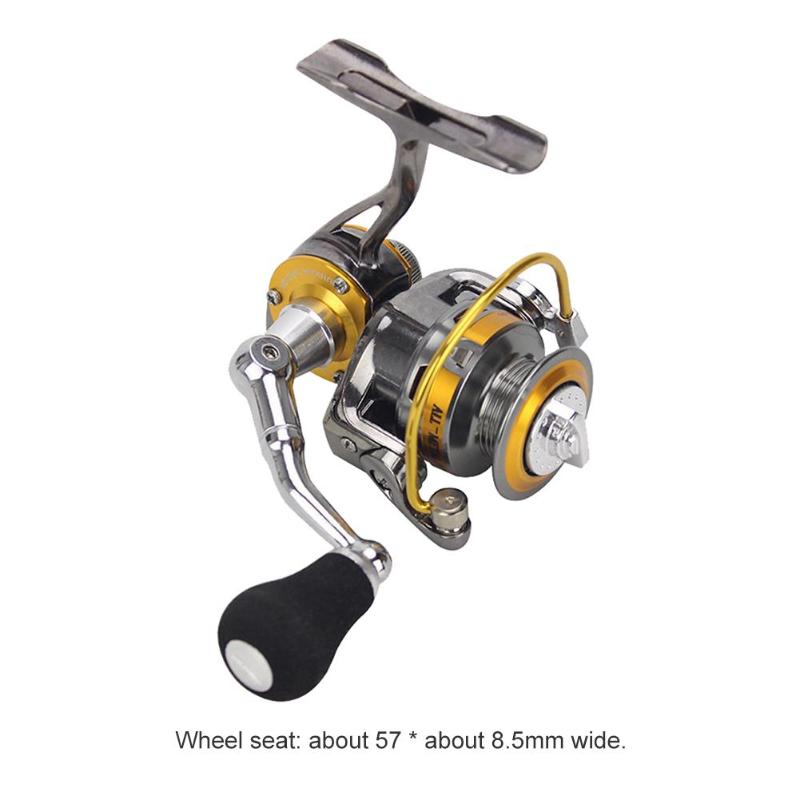 Durable Fishing Reels Delicate Design Mini All Metal Spinning Reel 5.0:1 5kg Max Drag Spinning Reel Ice Fishing Tackle-ebowsos