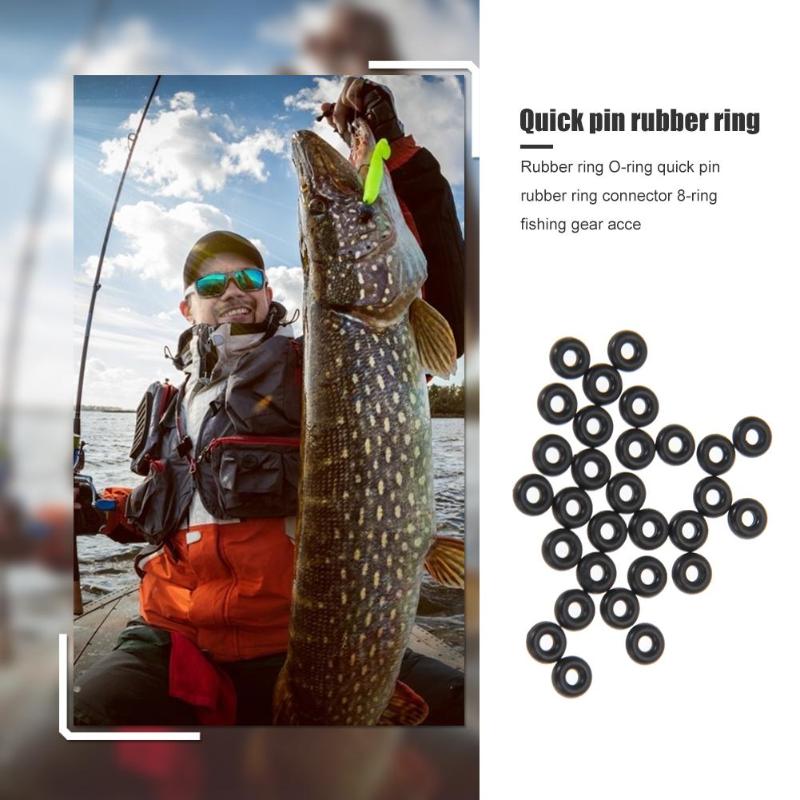 Durable Fishing Rig Rings Wear-resistant 100x Carp Fishing Quick Change Rig Rings O Rings Fishing Tackle Accessories-ebowsos