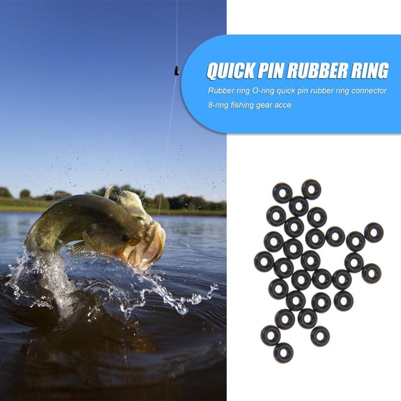 Durable Fishing Rig Rings Wear-resistant 100x Carp Fishing Quick Change Rig Rings O Rings Fishing Tackle Accessories-ebowsos