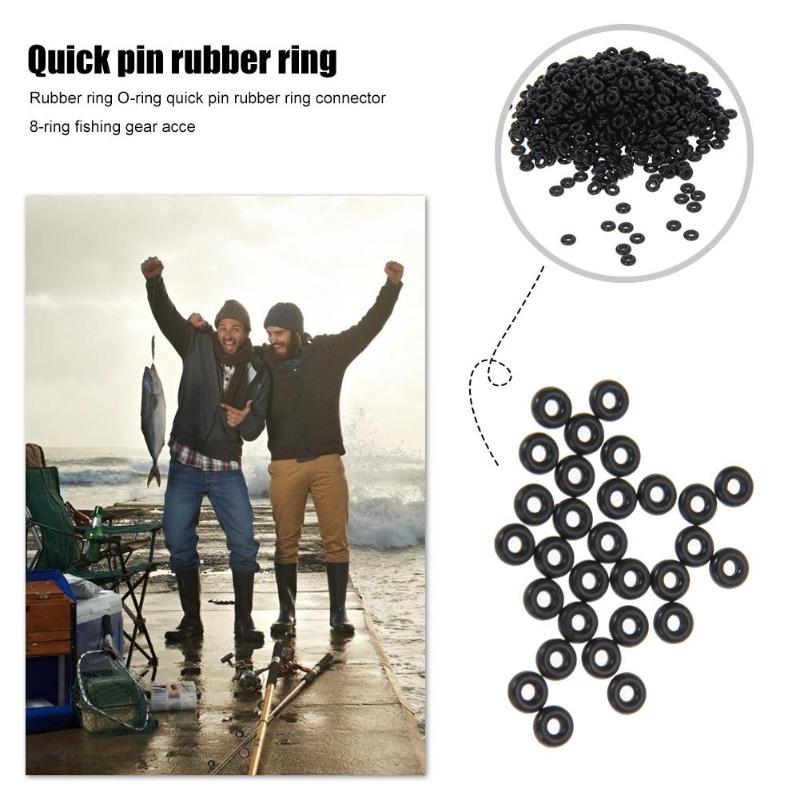 Durable Fishing Rig Rings Wear-resistant 100x Carp Fishing Quick Change Rig Rings O Rings Fishing Tackle Accessories-ebowsos