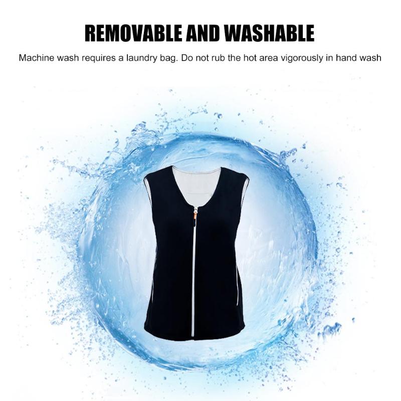 Durable Hiking Vests Portable Delicate Design USB Rechargeable Heated Vest V Neck Winter Heating Waistcoat for Outdoor Camping-ebowsos