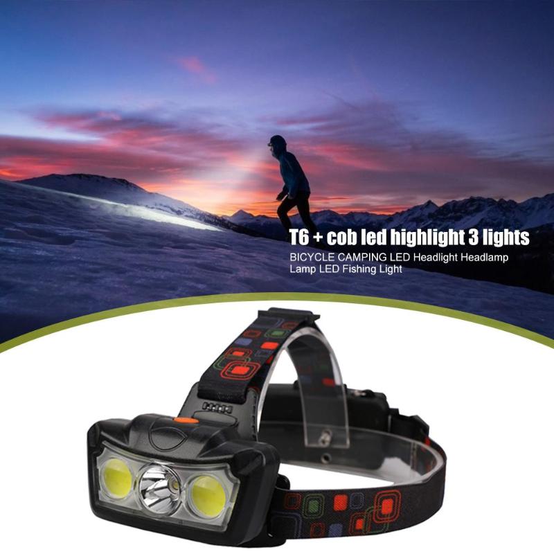 Durable LED Headlamp Multi-function Outdoor Camping Fishing LED Headlamp 4 Mode COB+XML T6 Headlight Head Lamp Torch-ebowsos