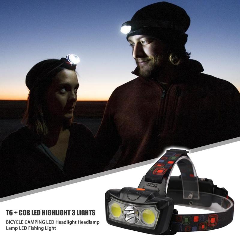 Durable LED Headlamp Multi-function Outdoor Camping Fishing LED Headlamp 4 Mode COB+XML T6 Headlight Head Lamp Torch-ebowsos