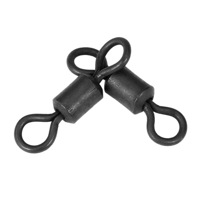 Durable Rolling Swivels Rigs Connectors 30pcs Fish Connector Rolling Swivel Rig Sea Carp Swivel Fishing Tool Gear Tackle-ebowsos