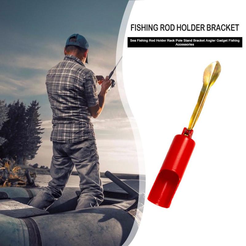 Durable Sea Fishing Rod Holders Portable Sea Metal Fishing Pole Holder Rack Foldable Rod Stand Bracket Fishing Tackle Red-ebowsos