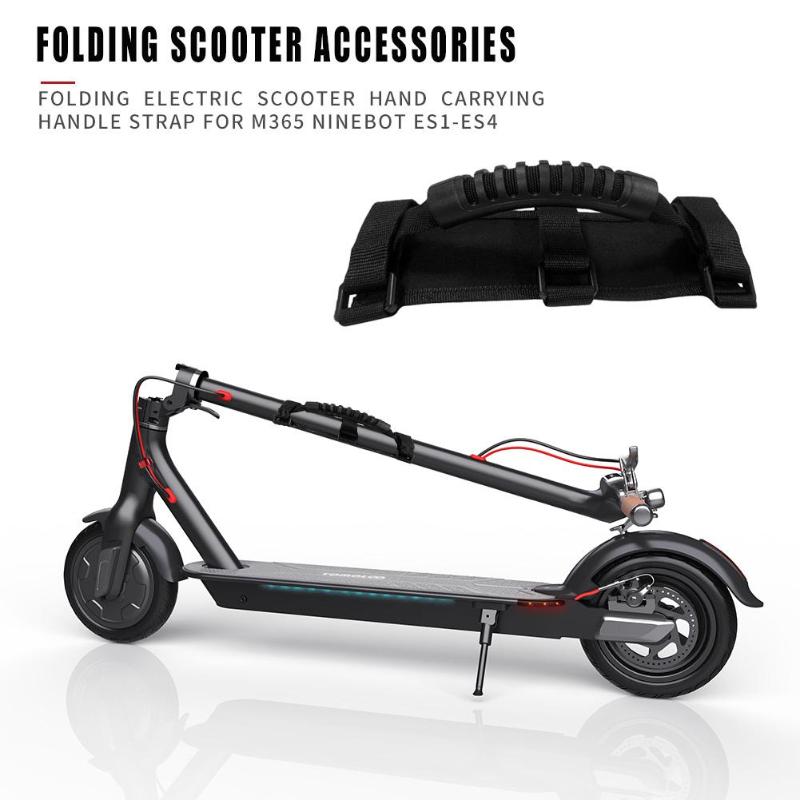 Durable Skateboard Hand Carrying Handle Easy to Install Classic Delicate Strap for M365 Ninebot ES1-ES4 Electric Scooter-ebowsos