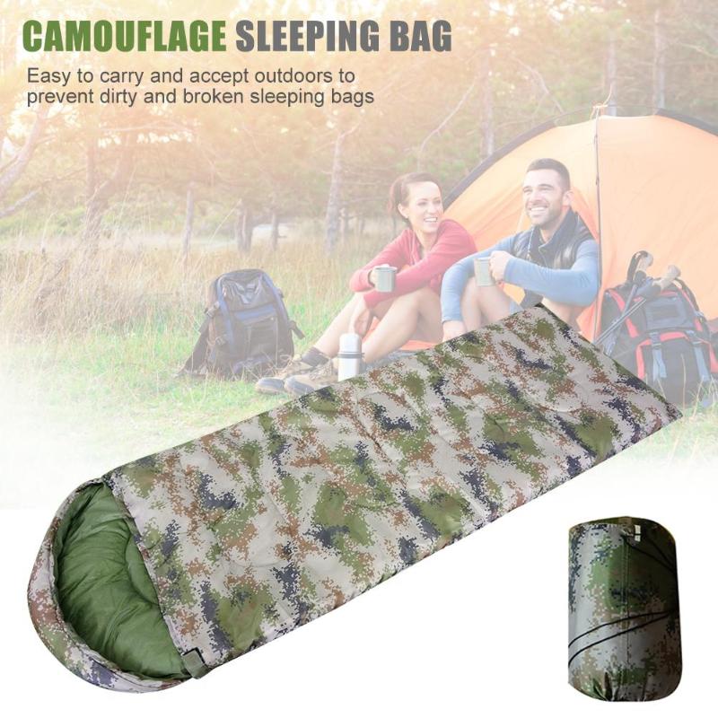 Durable Sleeping Bags Delicate Design Printing Zip Sleeping Bag Outdoor Travel Camping Envelope Sleeping Bags with Cap-ebowsos