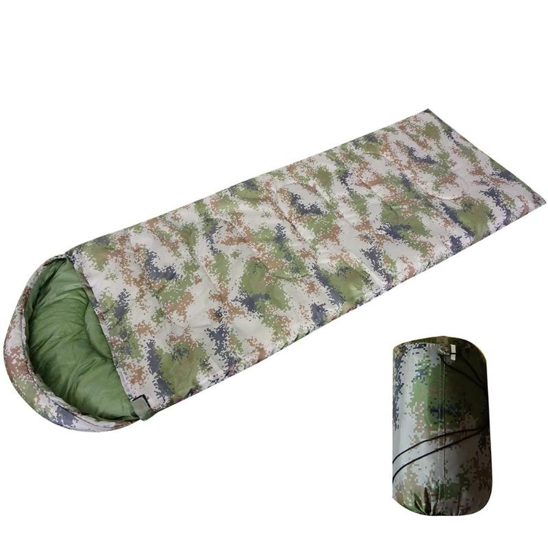 Durable Sleeping Bags Delicate Design Printing Zip Sleeping Bag Outdoor Travel Camping Envelope Sleeping Bags with Cap-ebowsos