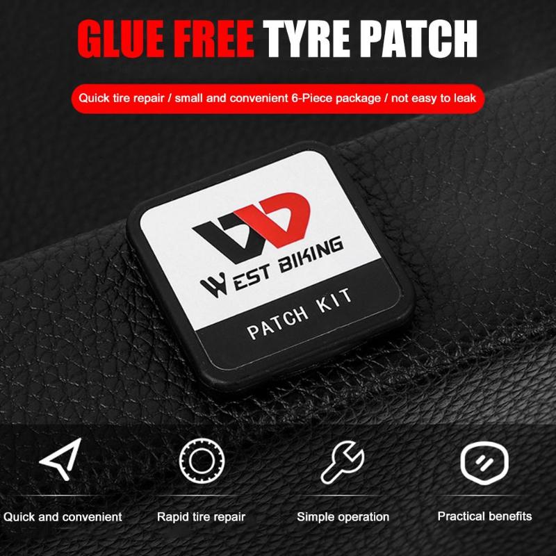 Durable Tire Patch Multi-function Classic Delicate 6pcs/set MTB Tyre Patch Bicycle Mountain Bike Puncture Repair Kits-ebowsos