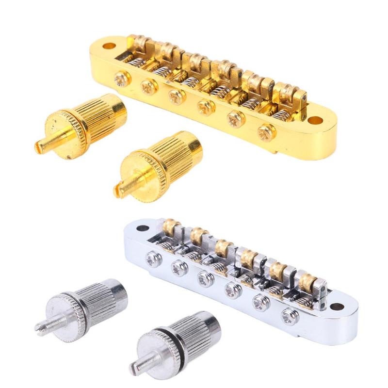 Durable Tune-O-Matic Roller Saddle Electric Guitar Fine Workmanship Long Service Life Bridge for LP EPI Guitar Accessories-ebowsos