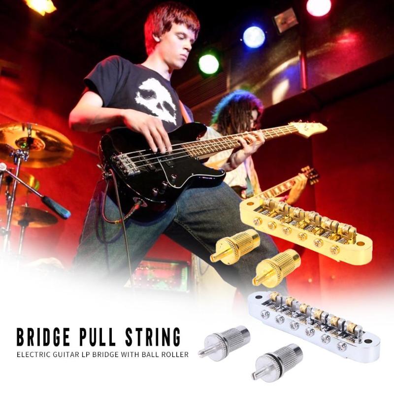 Durable Tune-O-Matic Roller Saddle Electric Guitar Fine Workmanship Long Service Life Bridge for LP EPI Guitar Accessories-ebowsos