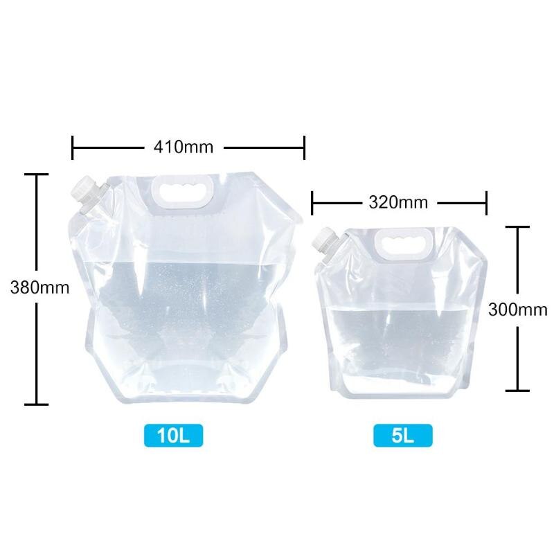 Durable Water Bags Delicate Design 4pcs Folding Water Storage Container Portable Outdoor Camping Water Carrier Bags-ebowsos