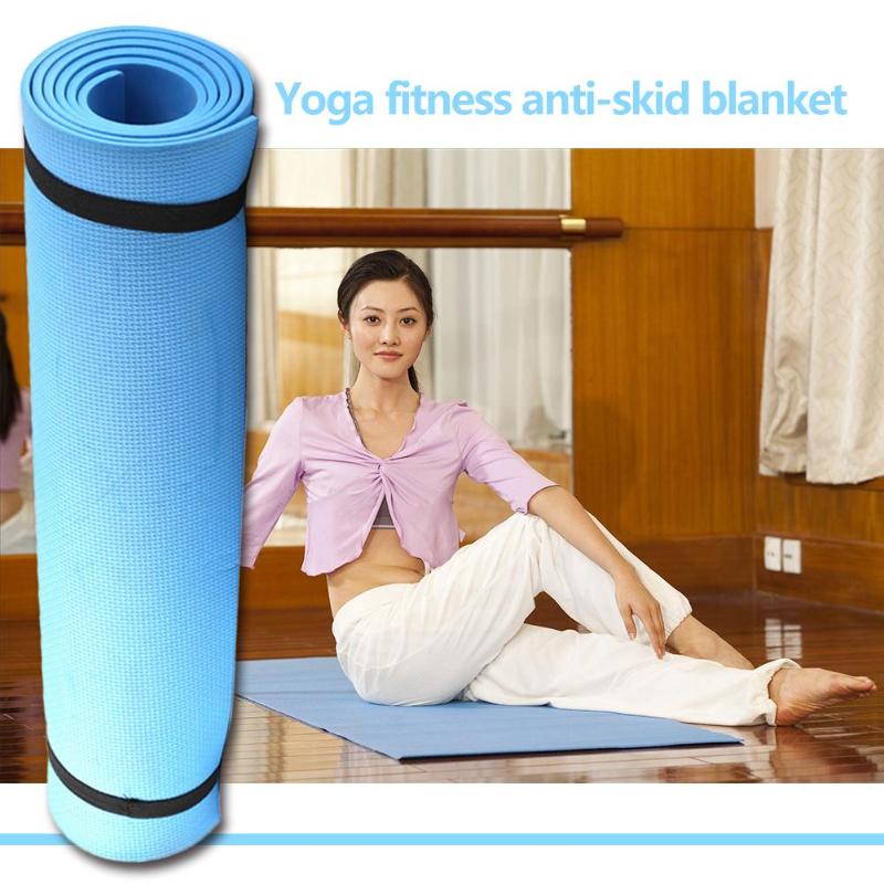 Durable Yoga Mats Wear-resistant 173x61x0.6mm Non-Slip Yoga Mat Sport Gym Soft Pilates Mats Foldable for Beginner-ebowsos