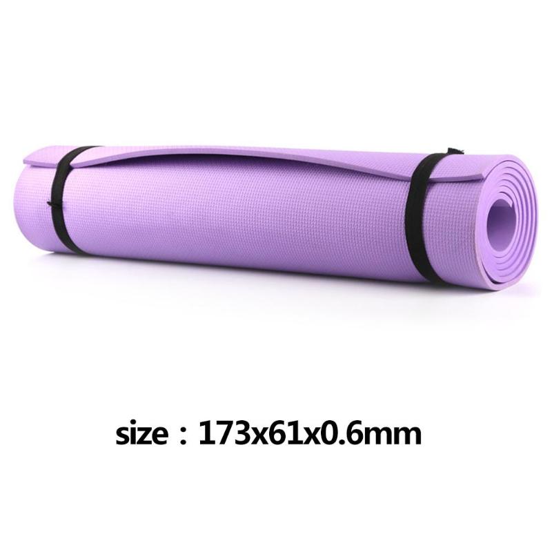 Durable Yoga Mats Wear-resistant 173x61x0.6mm Non-Slip Yoga Mat Sport Gym Soft Pilates Mats Foldable for Beginner-ebowsos