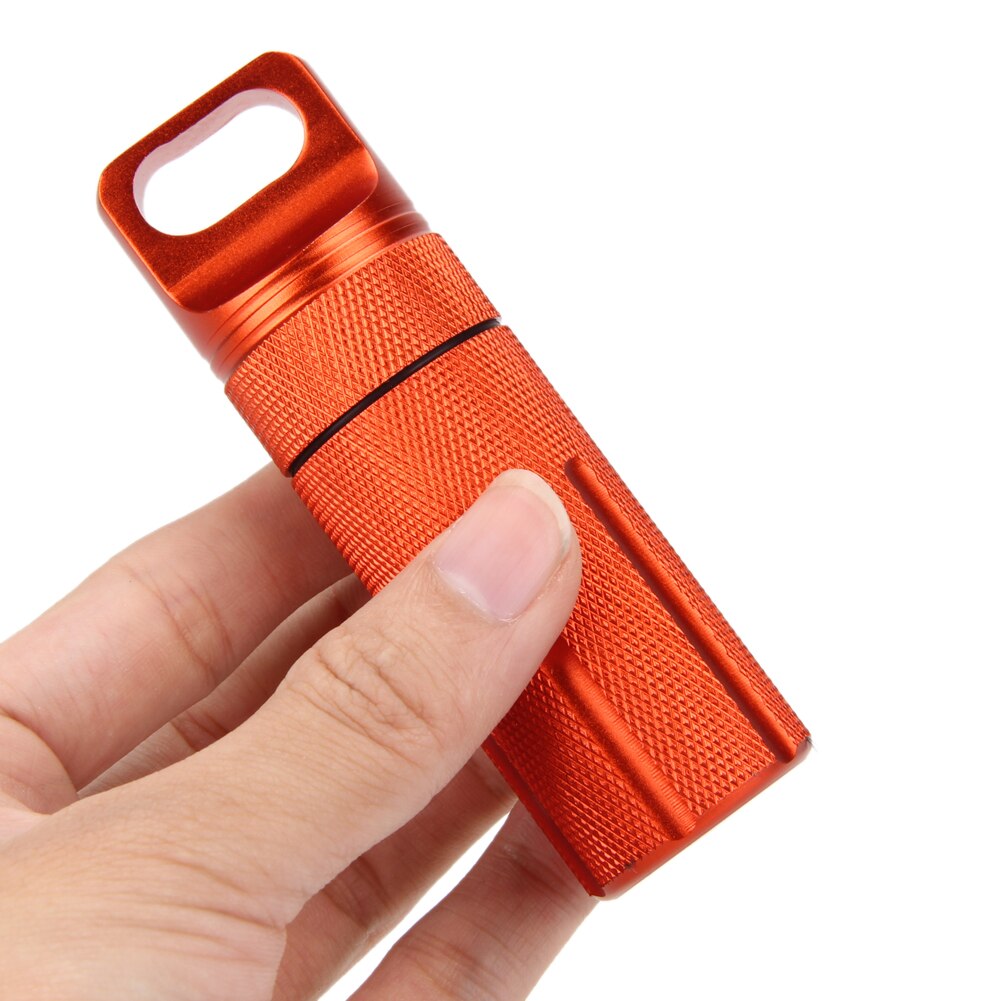 EDC Keychain Waterproof Bottles Emergency First Aid Survival Pill Bottle Camping EDC Tank Box Also for Cigarettes Matches-ebowsos