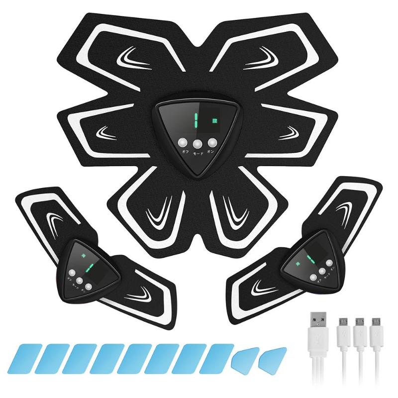 EMS Wireless Muscle Stimulator Trainer Smart Fitness Abdominal ABS Training Stickers Slimming Belt YHK-821-ebowsos