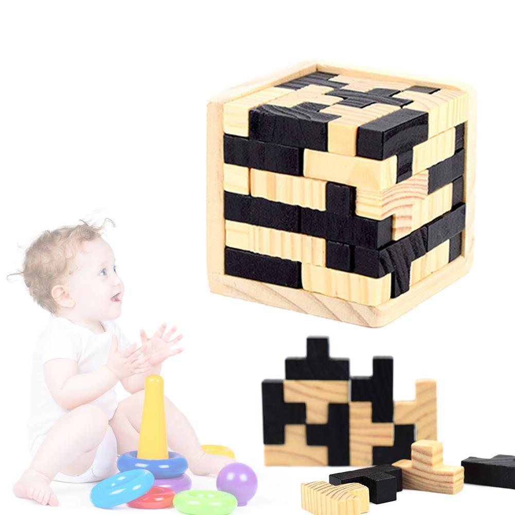 Educational Wood Brain Teaser Puzzles For Adults Kids 3D Russia Ming Luban Educational Kid Toy Children Gift Baby Kid's Toy-ebowsos