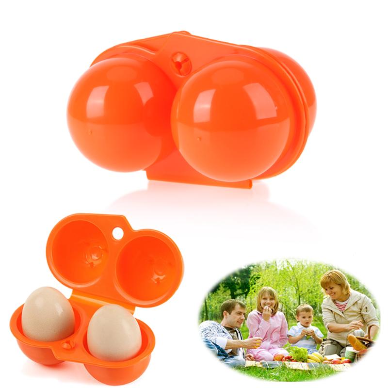 Egg Box Container Case Kitchen Convenient Hiking Camping Carrier 2 Egg Case Storage Box Holder Outdoor Folding Tools - ebowsos