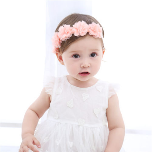 Elastic Baby Headband Girls Soft High Stretch Baby Hair Accessories Pink Cute Lace Elastic Band Baby Girl Headbands - ebowsos