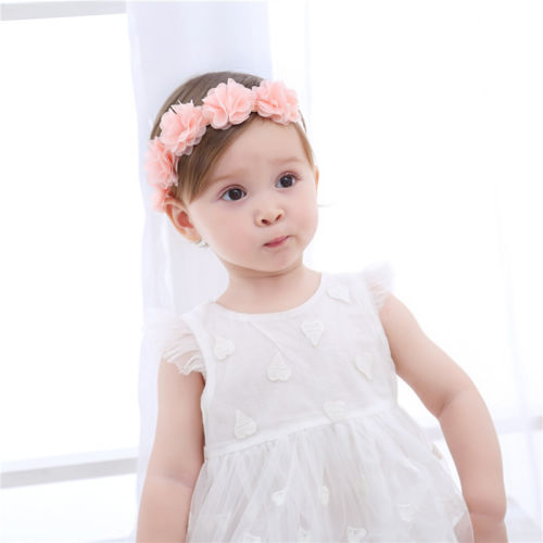 Elastic Baby Headband Girls Soft High Stretch Baby Hair Accessories Pink Cute Lace Elastic Band Baby Girl Headbands - ebowsos