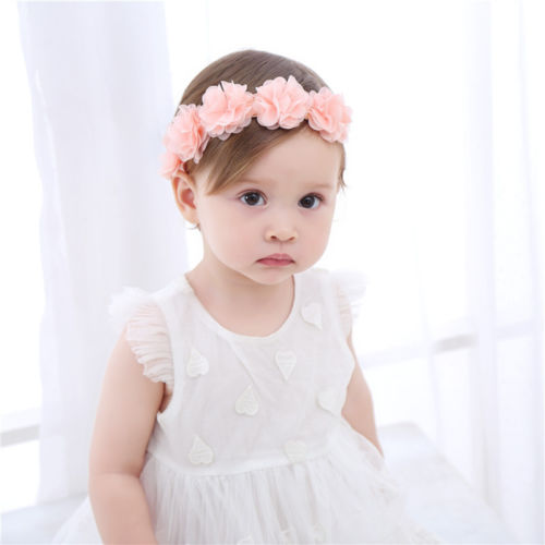 Elastic Baby Headband Girls Soft High Stretch Baby Hair Accessories Pink Cute Lace Elastic Band Baby Girl Headbands - ebowsos