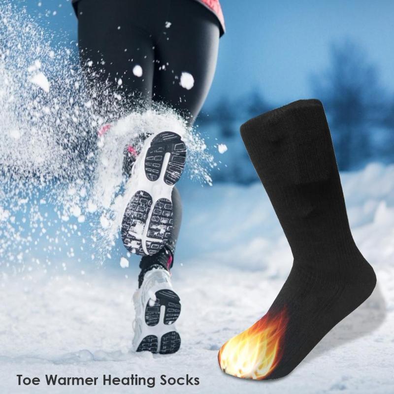 Electric Charging Battery Heated Cotton Socks Feet Thermal Winter Warmer Foot Sock Unisex Cycling Skiing Motorcycle Accessories-ebowsos