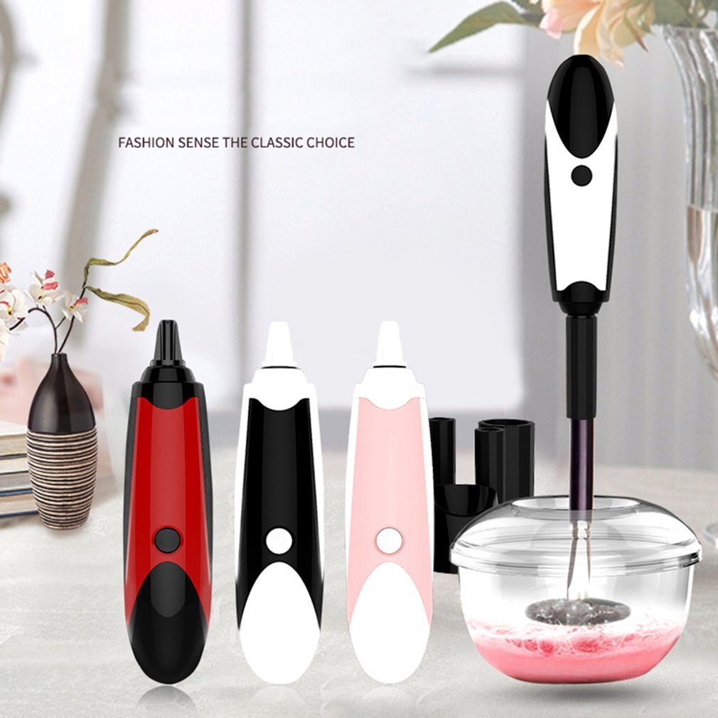 Electric Makeup Brush Cleaner Ultrasonic Scrub Electric Cleaning Drying Tool Usb Charging Brush - ebowsos