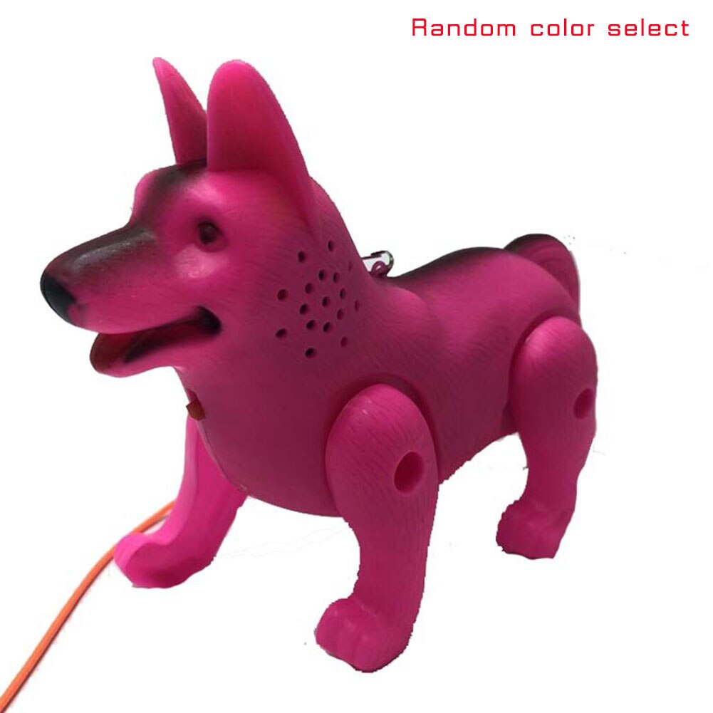 Electronic Cute Dog Toy With Rope Music LED Light Luminous Electric Walking Dogs Robot Pet Toys For Kids Children Gift-ebowsos